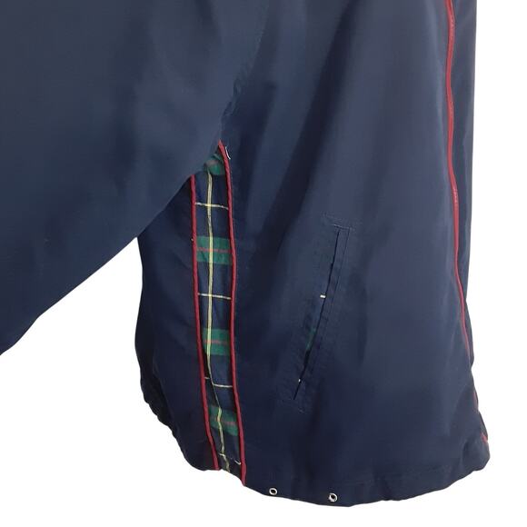 Vintage 80s Tartan Plaid Funnel Neck Jacket Reversible Full Zip Windbreaker Sz M - Picture 9 of 15